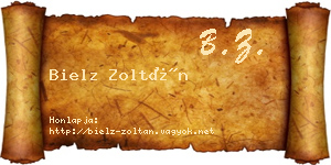 Bielz Zoltán névjegykártya
